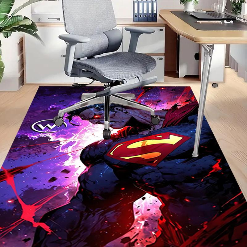 1pc Superman Carpet, for Home & Office Decor, Desk Chair Carpet, Festive Gift,Conference Room CarpetL1284