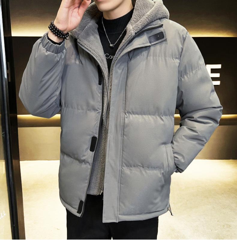 Men's Winter Hong Kong Style Hooded Two-Piece Cotton Coat - Plus Size, Extra Thick Warm Outerwear