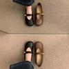 Retro Square Head Mary Jane with Flat-soled Single Shoes Women's Shoes 2025 Spring and Summer New Soft-soled Doudou Small Leather Shoes