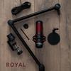 Bras de microphone - ixtech - acier inoxydable - articulé - compatible 5/8, 1/4, 3/8 - 360° pivotant