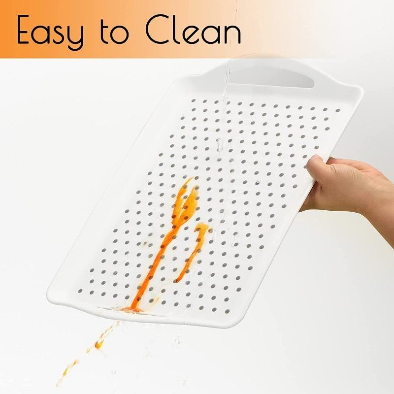 Non-Slip Food Organize Tray Non-Stick Eco-Friendly Plastic Food Serving Tray with Handle for Home Kitchen Lap Trays