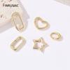 14K Gold Plated Brass Heart Shape Spring Clasp Connection Clasp  DIY Making Bracelet Necklace Handmade Jewelry Findings