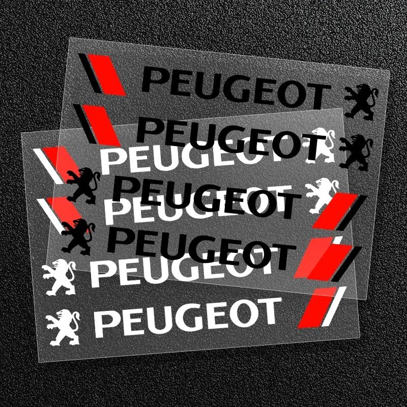 2026 Hot Car Sticker 4pcs Car Styling Door Handle Reflective Stickers Vinyl Decoration For Peugeot 206 207 307 3008 2008 308 407