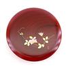 Nakanishi Kougei New Sweets Dish, Wood Grain, Kinosato, 18cm, Made in Japan, 0011028, Red, Diameter 18cm x Height 6.8cm
