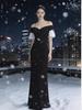 Glamorous Black Evening Gown for Women - Slimming & Elegant Party Dress