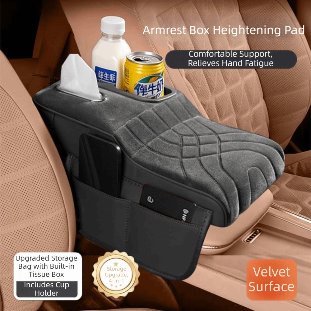 Tissue Box Car Armrest Box Cup Holder Armrest Height Increase Pad 4 In 1 Armrest Cover  Vehicle
