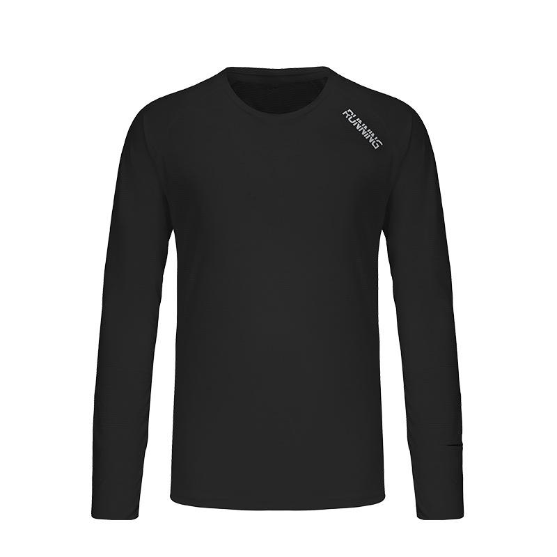 Herren Schnelltrocknendes Langarm-Sport-T-Shirt für Laufen, Basketball und Radfahren