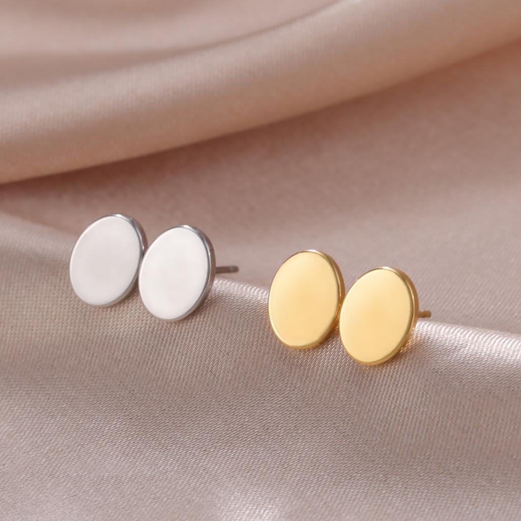 Rectangle Heart Stud Earrings for Women Stainless Steel Geometric Earrings Trend Minimalist Jewelry Valentine's Day Gifts 2026