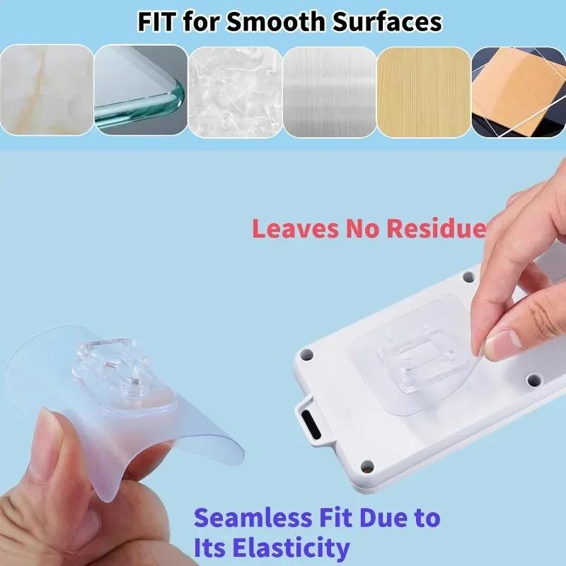 100/2PCS Double Sided Adhesive Wall Hooks Invisible Traceless Snap Hook Wall Storage Holder Bathroom Kitchen Bedroom Hook Kit