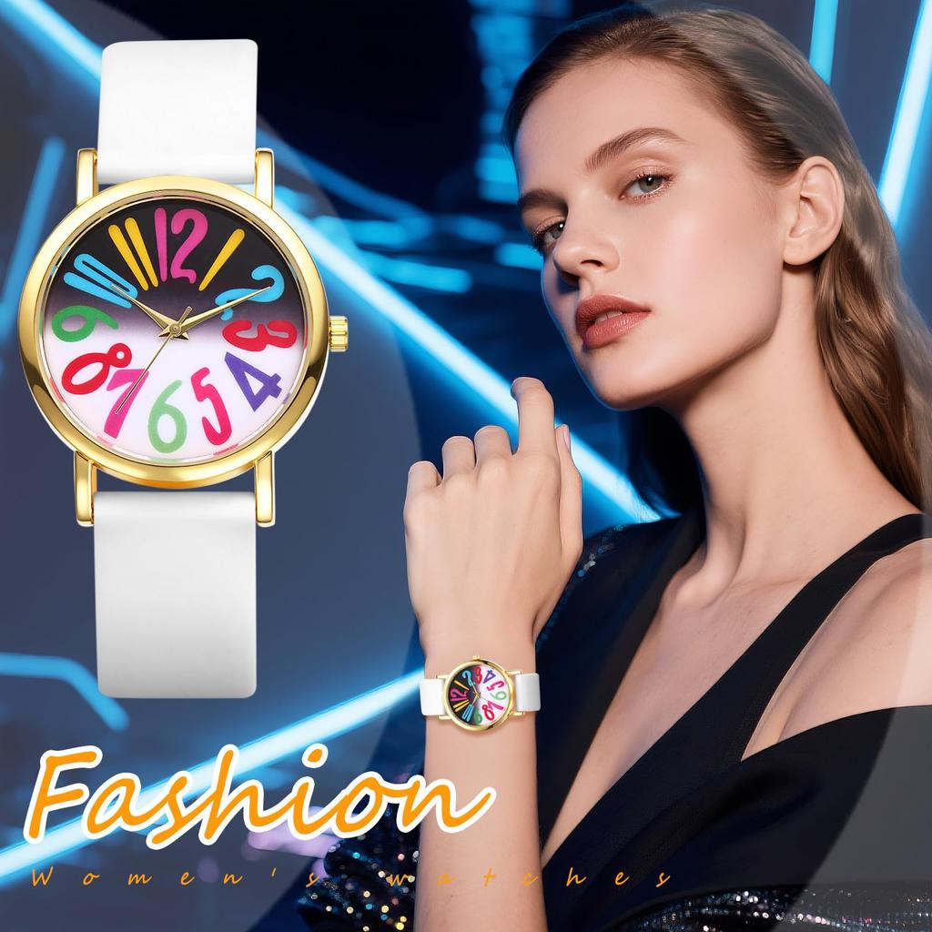 Silicone Adjustable Arabic Large Analog Quartz Business Use Perfect for or As a Gift for Her Women's Watch, Waterproof, Color Length, Numerals,