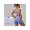 European and American Style Knitted Yoga Outfit Set, Sports Tank Top, High-Waisted Leggings, Peach Butt Fitness Yoga Shorts