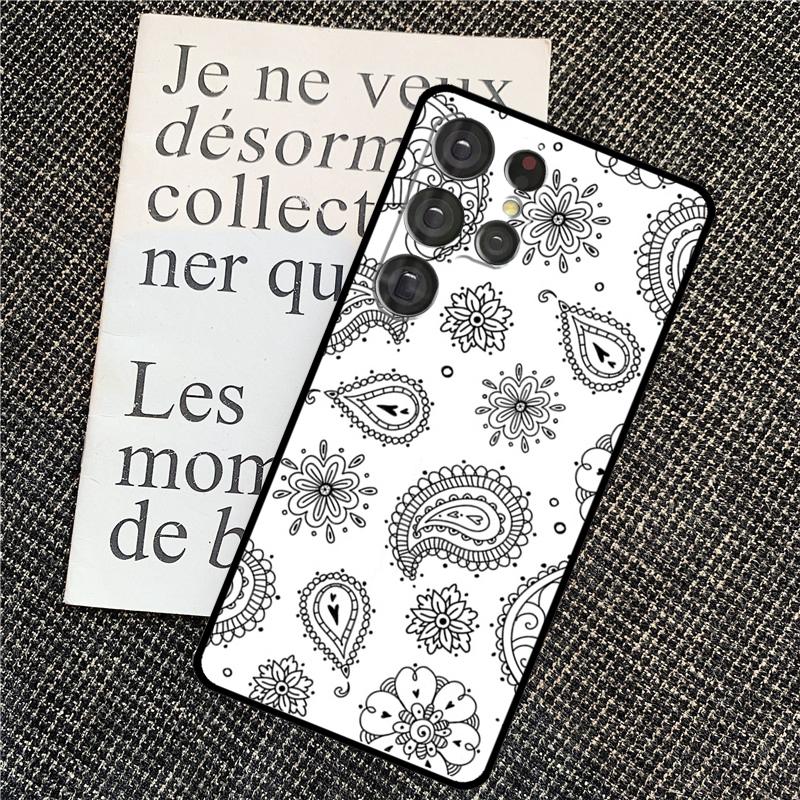 Bandana Seamless Pattern Case For Samsung Galaxy S25 Ultra S20 S21 S22 S23 S24 Ultra S9 S10 Plus S24 FE Back Cover