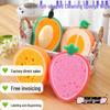 Multi-functional Cute Fruit Sponge Scrubber: Strong Stain Removal & Dishwashing Brush Cloth