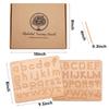 Montessori Language Toy Wooden Early Learning Board Writing Exercise Toy Teaching Aids Blind Writing