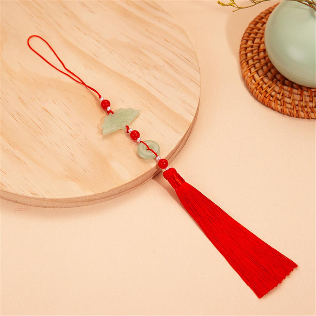 Elegant Fan Shaped Tassel Keychain Ornament Polyester Decorative Pendant For Gift Giving or Daily Accessories