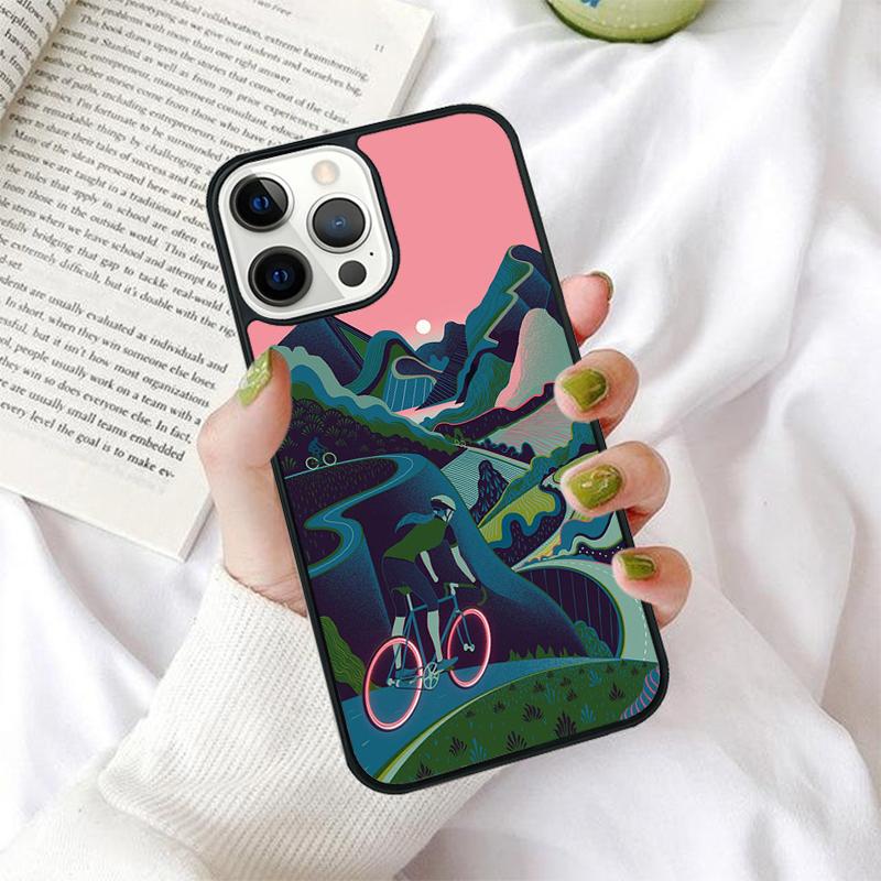 BIKE CYCLING art Phone Case for iPhone 17 Air 16 PRO MAX 15 14 PLUS 12 11 13 Back Cover Fundas Shell coque