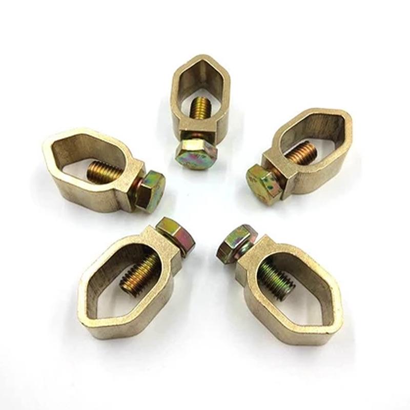 1Pcs A Type Cable Clip 5/8" 3/4" 1/2" Copper Ground Rod Clamp Ring Earthing System Accessories