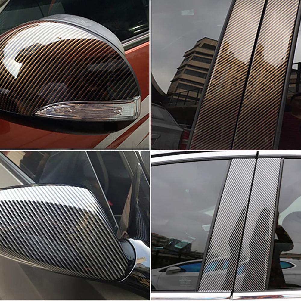 2D High Glossy Carbon Fiber Vinyl Wrap Film 10/30*100cm Automobiles Car Motorcycle DIY Decorative Sticker Wrapping Covering Film