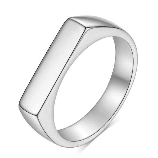 Croissant Rings for Women Braided Twisted Signet Stainless Steel Chunky Dome Ring Stacking Band Jewelry Anillos Joyas De Mujer