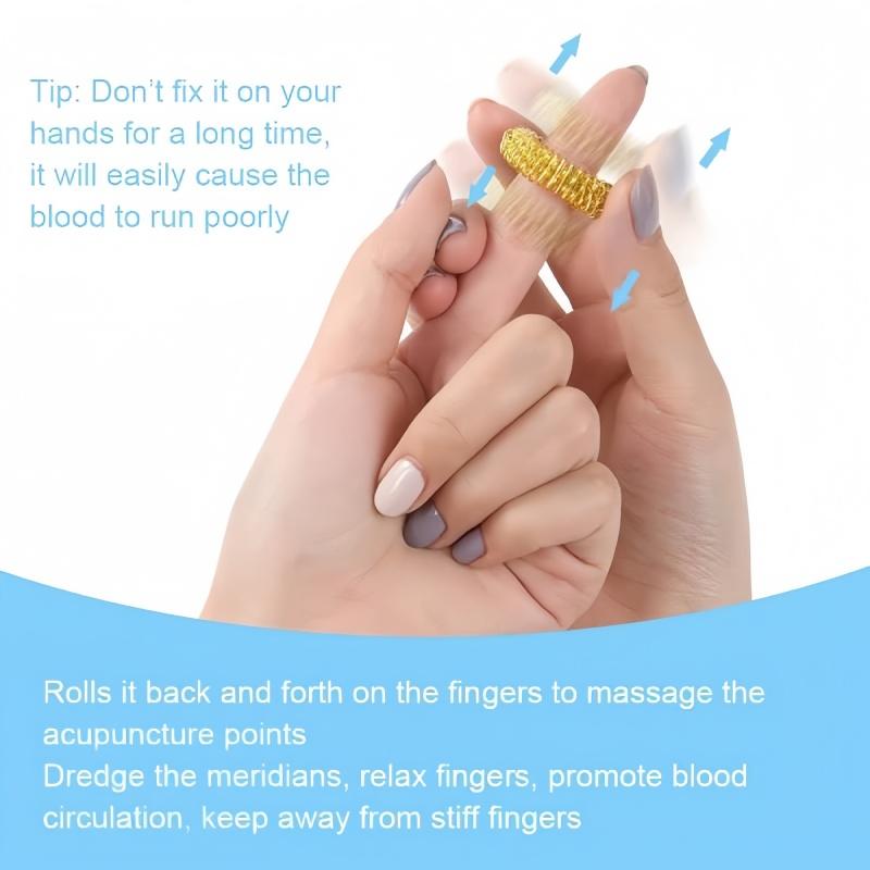 12pcs Finger Rings Set for Teens Adults Stress Reducer Massager Stress Relief Fidget Toys Acupressure Rings Spiky Sensory Toy