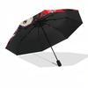 1pc Outdoor Umbrella with Anime Characters, Automatic Opening/Closing, Portable 3-Fold Design, 8-Rib Iron Frame - Perfect Gift for Fans, Traveler