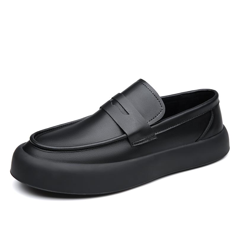 Fashion 2025 Men's Eco-Friendly Leather Casual Shoes New Fashion Streetwear Sneakers Non-Slip Sole & Memory Foam Insole for Daily Wear