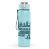 1PC Camper Van Pine Forest Scene Print 750ml Color Plastic Sports Water Bottle Leakproof Flip Straw Lid Suitable for Sports Office Home Use