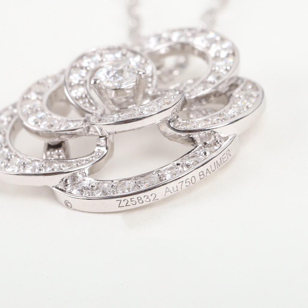 2023 Trend Brands Party Jewelry Hollow Camellia Pendant Sliver Zircon Necklaces For Women Exquisite Flowers Luxury Charms