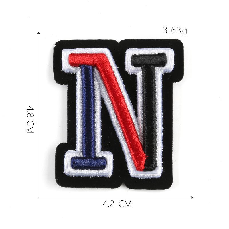 Duoku Embroidery 26 English Letters Three-Dimensional Embroidery Hat Emblem Badge Ironing Velcro Patch Clothing Accessories Cloth Sticker