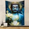 Religious Buddha With Flowers Hanging Bohemian Tapestry Bohemian Wall Tapestries Mandala Kawaii Room Decor
