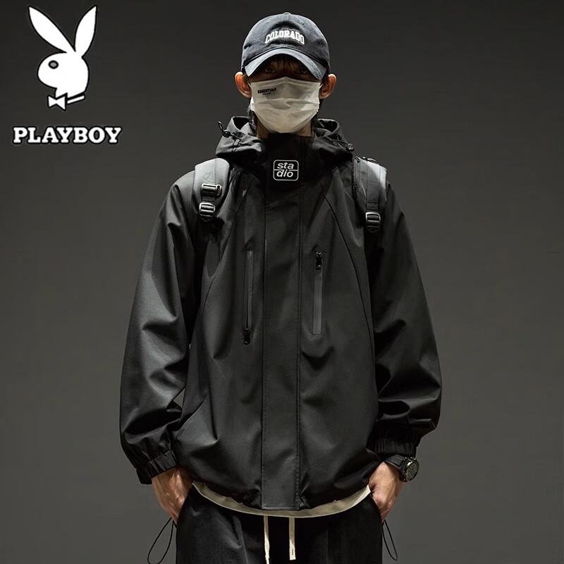 PLAYBOY Men's Spring Autumn Casual Outdoor Windbreaker