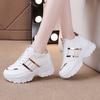Women'S Sneakers Summer Wedge Casual Shoes Pu Leather Lace Up Womes Vulcanized New Outdoor Sneakers Anti-Slip Zapatillas Shoe