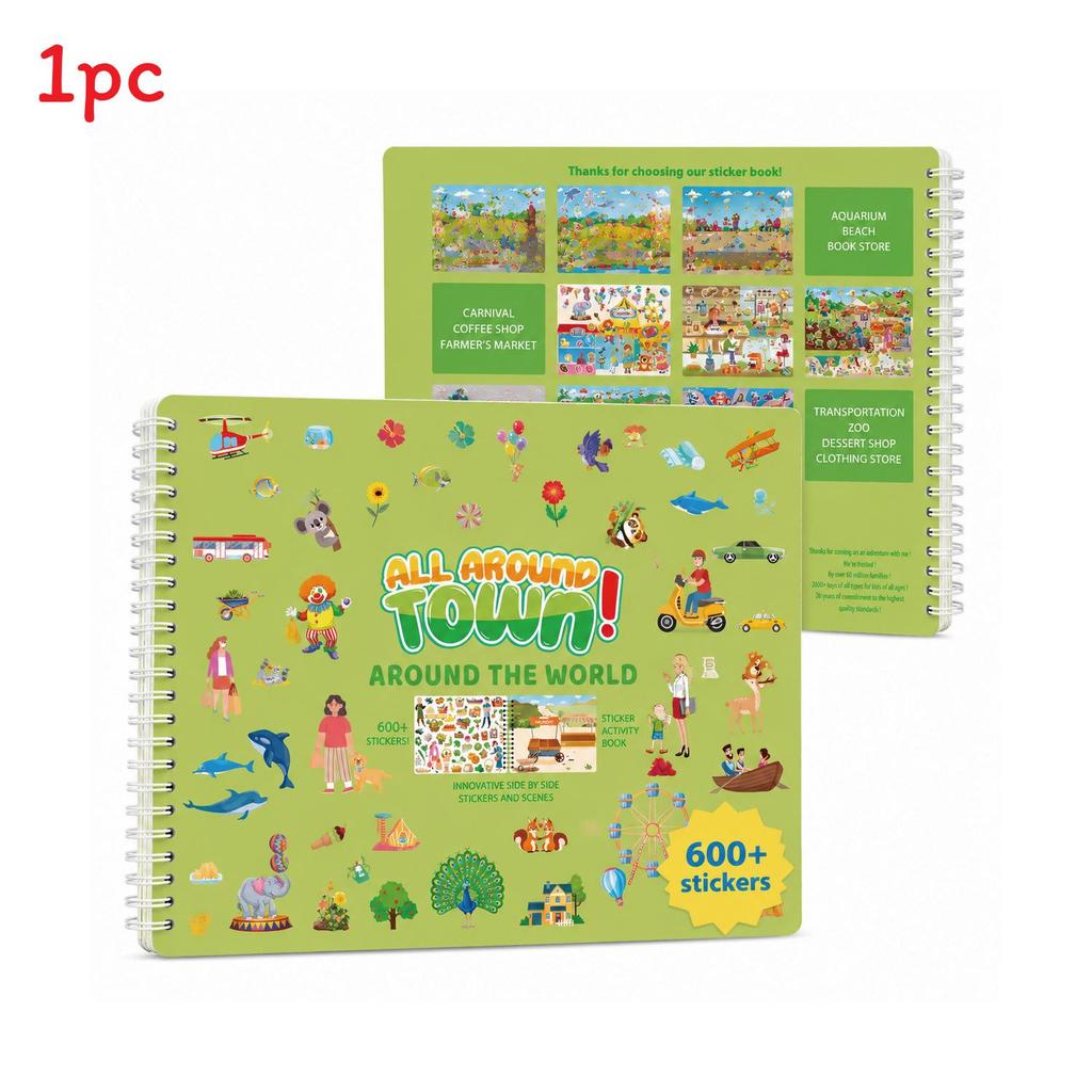 Childrens Traffic Sticker Book Coloring Activity Book With 600 Stickers For Ages 3 To 8
