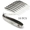 10pcs Soft Fishing Lures Silicone Bait 7.5cm for Fishing Shad Swimbait Wobblers Artificial Tackle Soft Fly Fishing Lures Bait