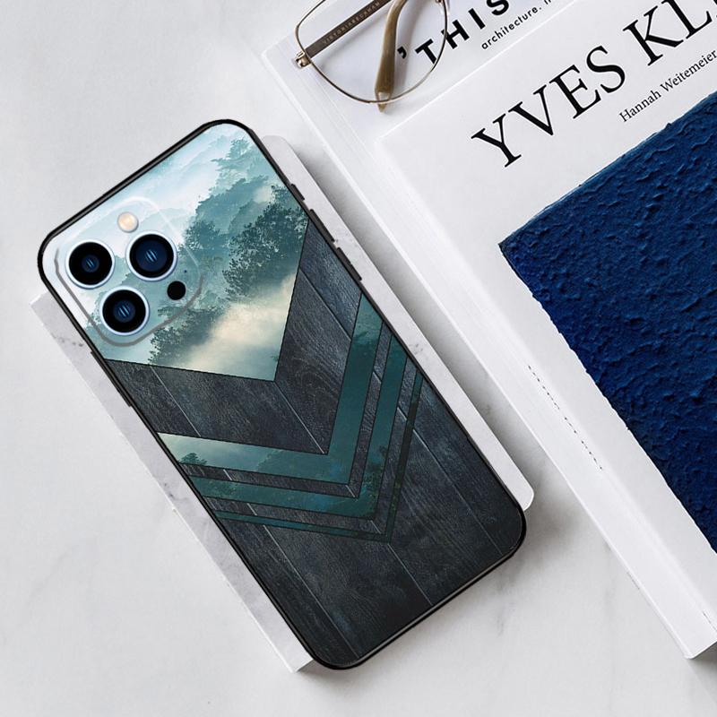 

Forest Geometry Wood Nature Case For iPhone 17 Air 15 14 11 16 Pro Max 13 12 Mini 15 16 Plus 16e Funda Silicone Cover iPhone 13 Pro