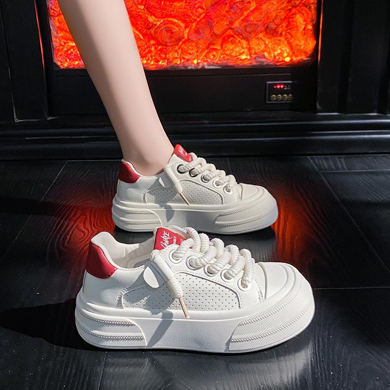 

Дышащие новые маленькие белые туфли для студентов Ins модные универсальные туфли на платформе повседневные сетчатые туфли модные 40 бежевый