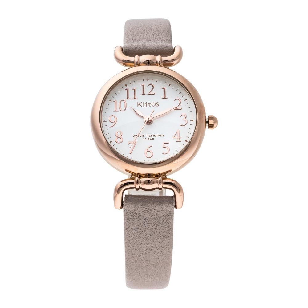 

[kiitoS] Ip 10 2 Gray Watch Women S Nickel Free Plated Air preSSure Waterproof Quiet Water Repellent Belt Simple Year
