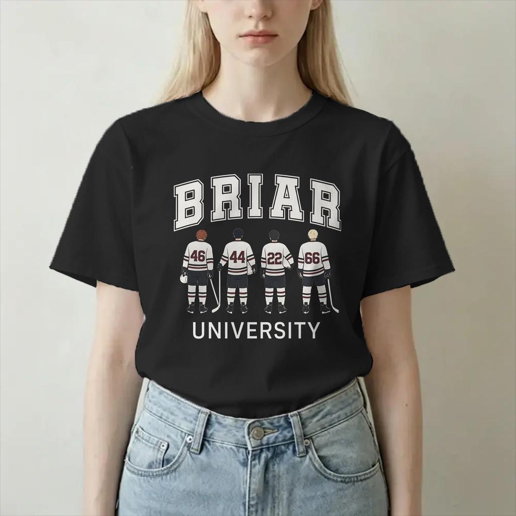 Off Campus Garrett Grahams Briar University Eishockey T-Shirt für Unisex WoUnisex Neuheit Reines Baumwoll-T-Shirt Rundhals-T-Shirt Kleidung