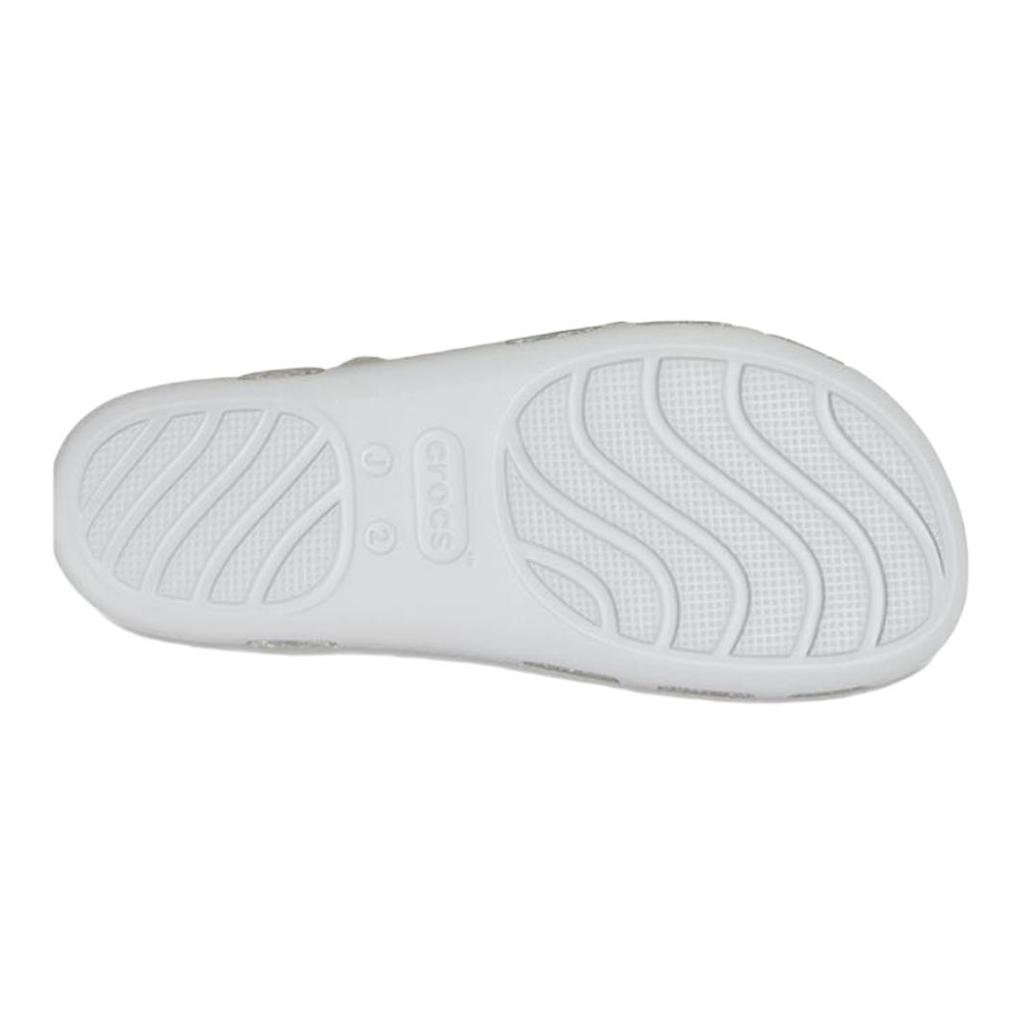 Crocs Versatile Simple Slip-Resistant Durable Breathable Lightweight Sandals Kids Sandals Silver 209836-0IC