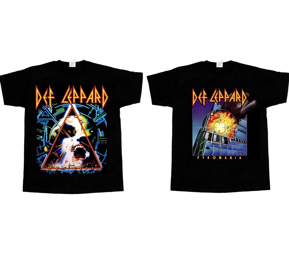 Def Leppard  Hysteria Tour Pyromania NEW BLACK TSHIRT 345XL Unisex T-Shirt XXXXL