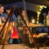 LED Flame Lamp 3D Dynamic Campfire Lamp AC110-240V Decorative LED Flame Effect Lantern For Indoors Outdoors Porch Backyard Patio