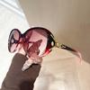 New Women's Brand Oval Shape Sunglasses Women Designer Sun Glasses Fashion Classic Big Frame Glass Shades UV400