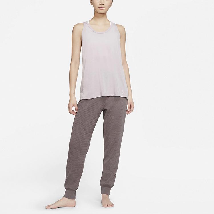 Nike Solid Color Simple Drawstring Cuffed Sports Pants Women Pants Mineral-Purple DD5542-202