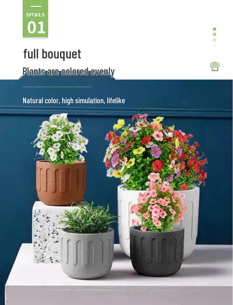 Eucalyptus Violet Potted Flower Arrangement for Garden and Home Decor