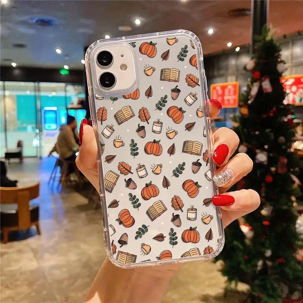 Herbstdekoration Herbst-Ästhetik Klare Handyhülle für iPhone 17 16 11 15 14 13 12 Pro Max XR XS 7 8 Plus 16 Transparente Bumper-Abdeckung