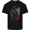 An American Soldier With USA Flag Army Marine Unisexs Light Cotton TShirt