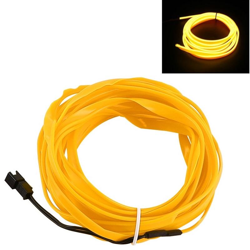 5M Flexible Neon Glow Car RGB Light Interior Led Decorative Lamp EL Wiring Neon Strip For Auto DIY USB Party Atmosphere Diode
