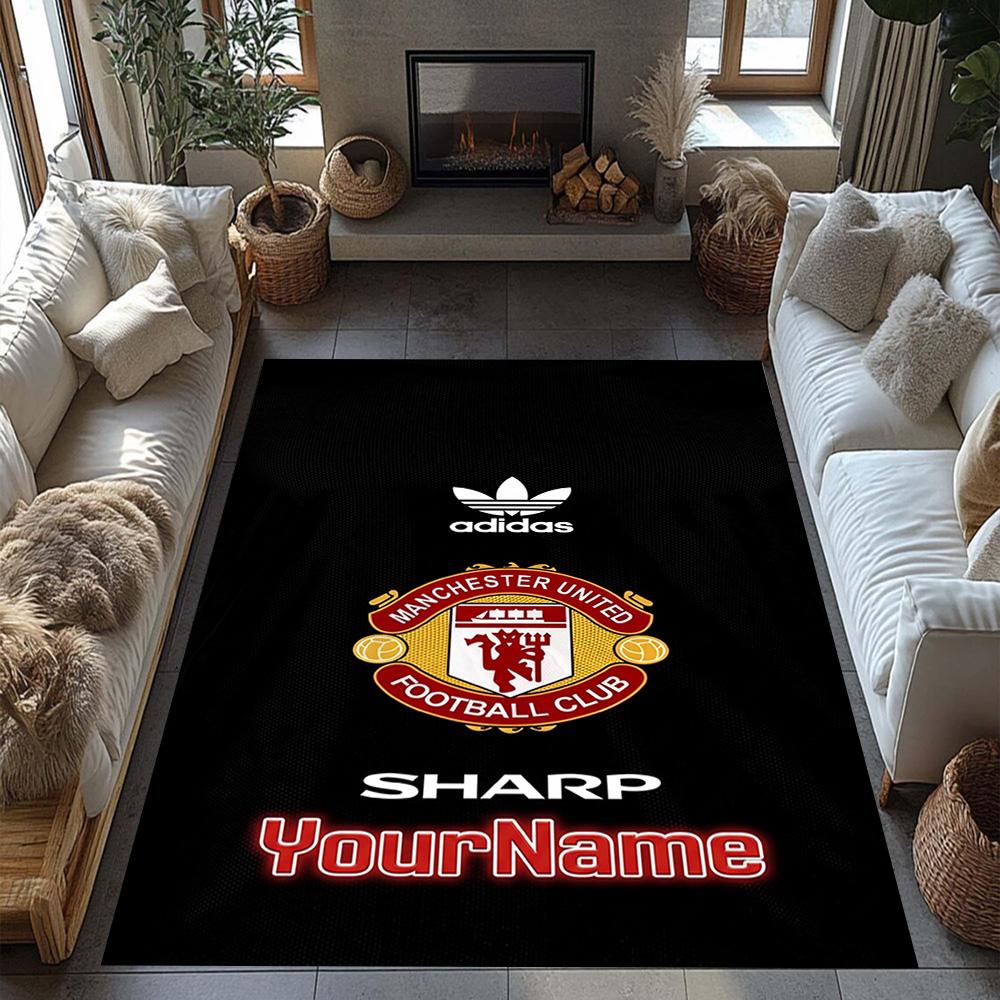 Manchester Personalized Name Carpet Suitable for Dormitory Playrooms Study room Foyer Anti-slip Rug Office home decor Gift for Festivals