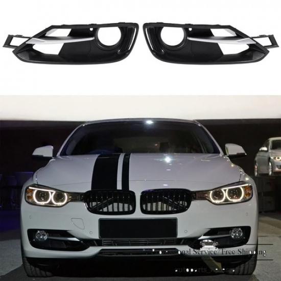 Front Bumper Fog Light Grille w/ Trim Cover For 2012-2015 BMW 3 Series F30 F31