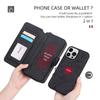 Handyhülle im Brieftaschenformat aus Leder mit Kartenfach für iPhone 15 Pro Max, iPhone 12, Samsung S22 Plus.